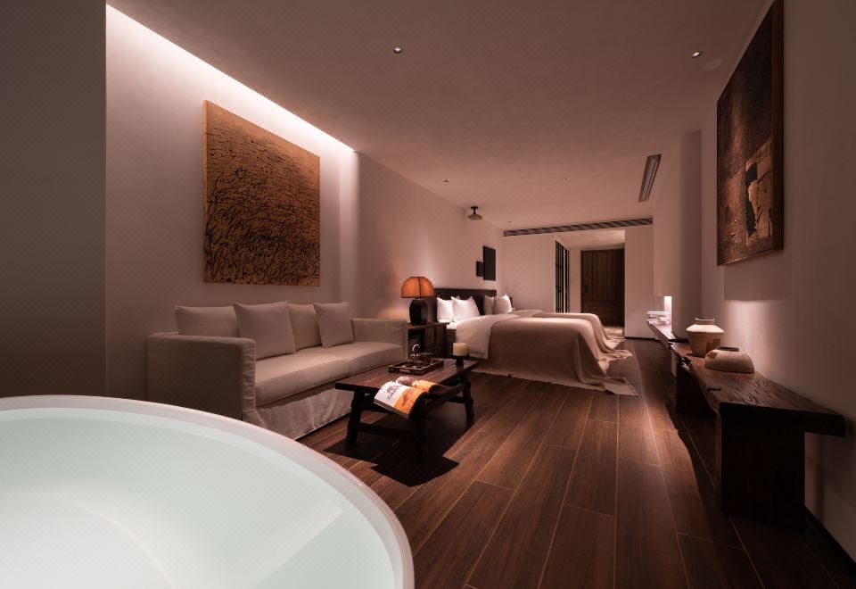 林野.观景浴缸双床房-零压床垫︱智能客控︱极米投屏