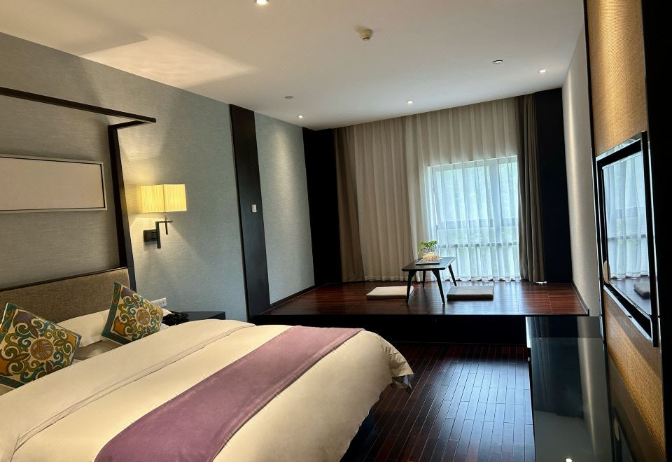 Junting Business Double Bed Room (Chinese Zen Style + Peaceful Night's Sleep)