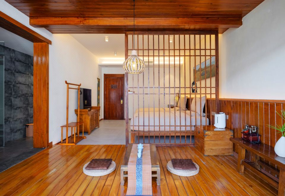 庭院景观双床房