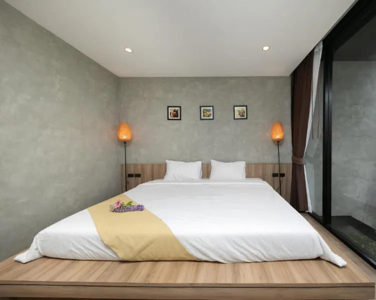 ห้องเตียงคิงไซส์ พร้อมวิวสวน