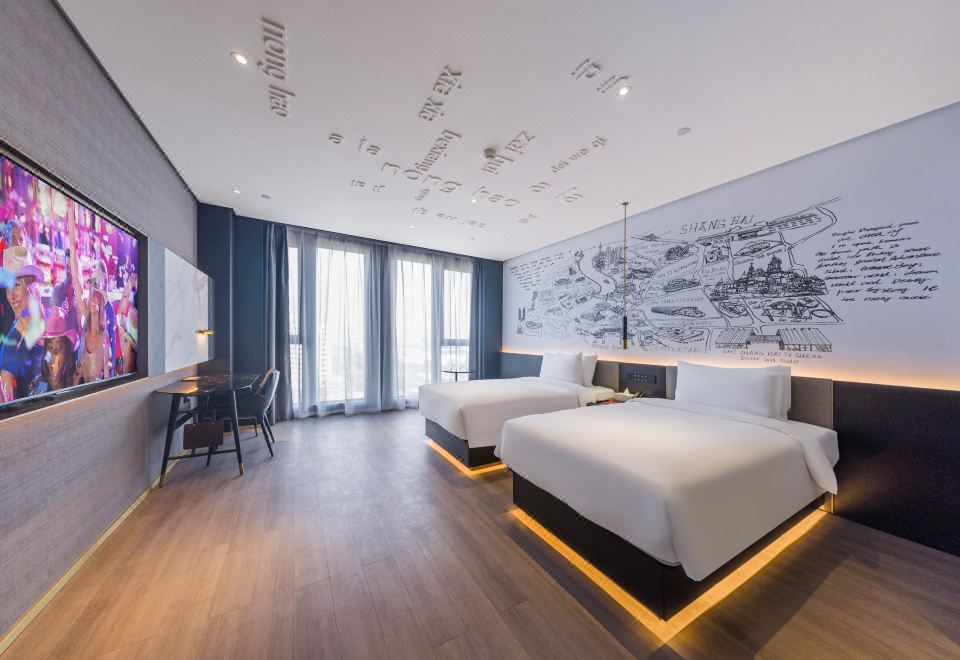 欢阁双床房（手机投屏+小冰箱）