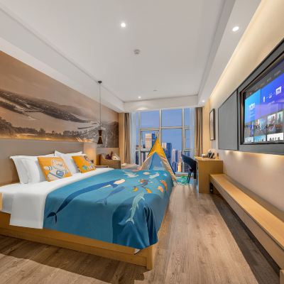 親子大床房（180°超大落地窗+孩童帳篷+長沙發） 成都寬窄巷子美居飯店（通惠門地鐵站店）優惠