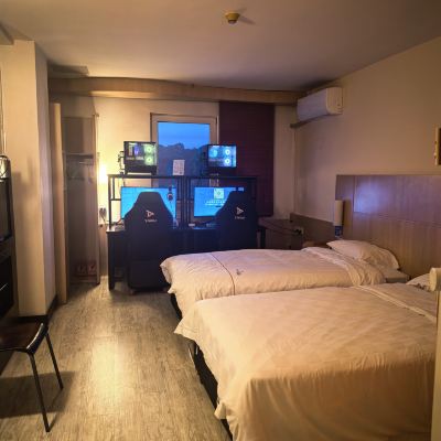 大師賽場1超凡雙排雙床房【4060】 東莞清溪宜悅居飯店優惠