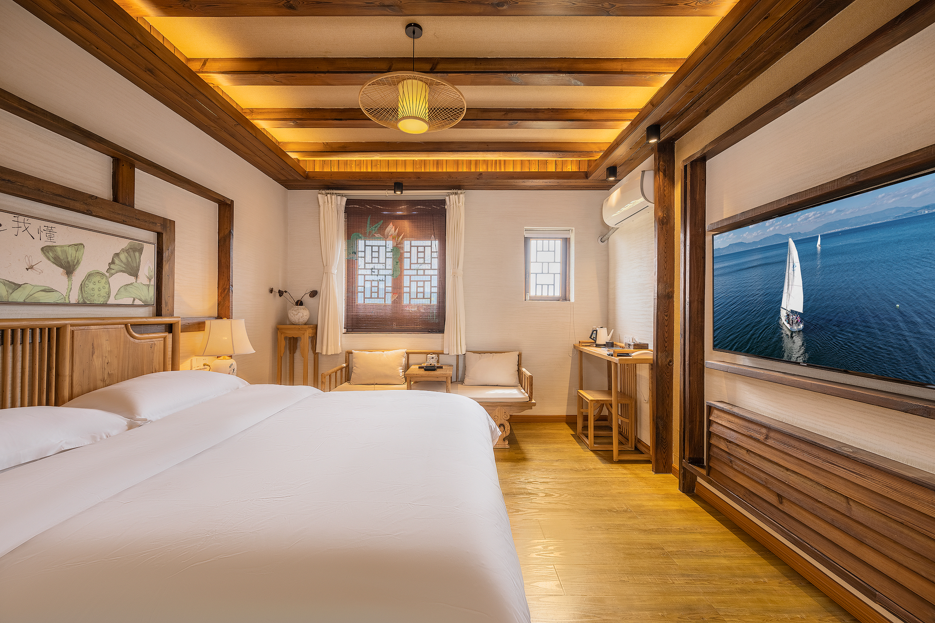 Bo Lian Chen Inn荷塘禅意大床房