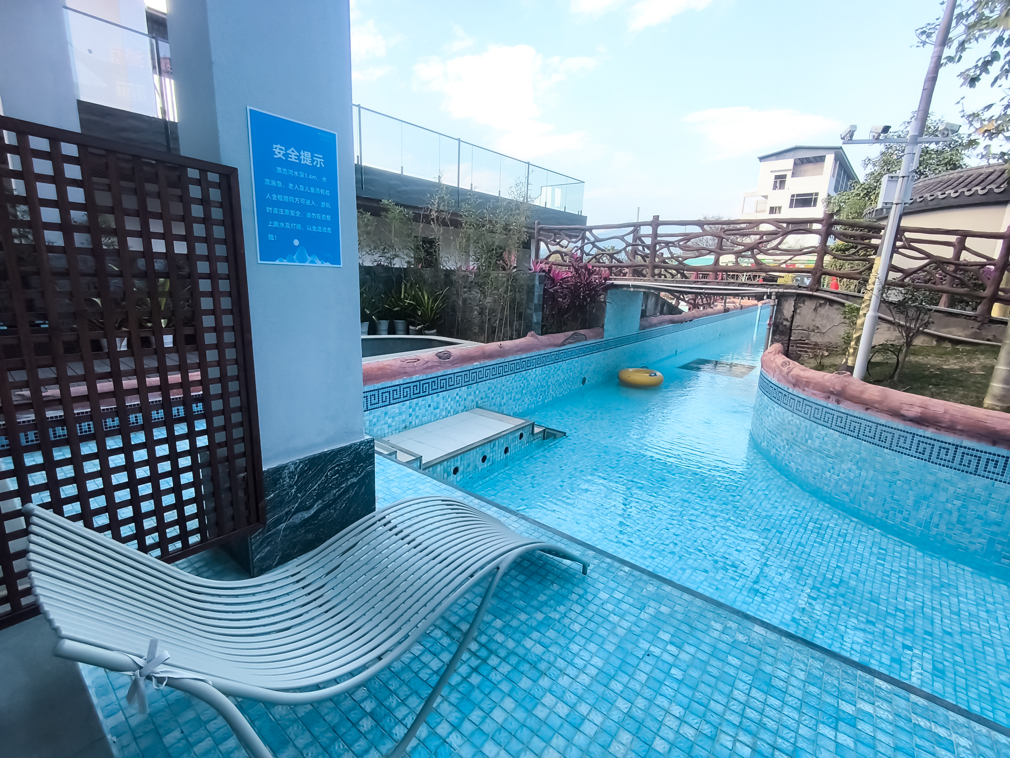 复式亲子直通漂流河房（独立泡池）