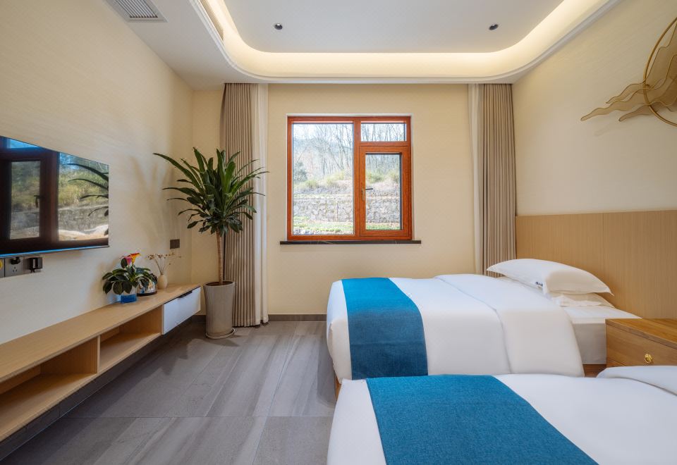 竹影·精致双床房【慕思床垫+鹅绒被+智能马桶】