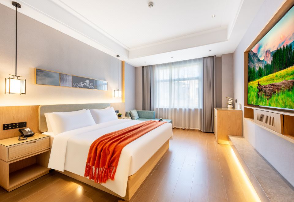 山花 | 智能大床房（亲肤草本洗护+75寸液晶投屏）