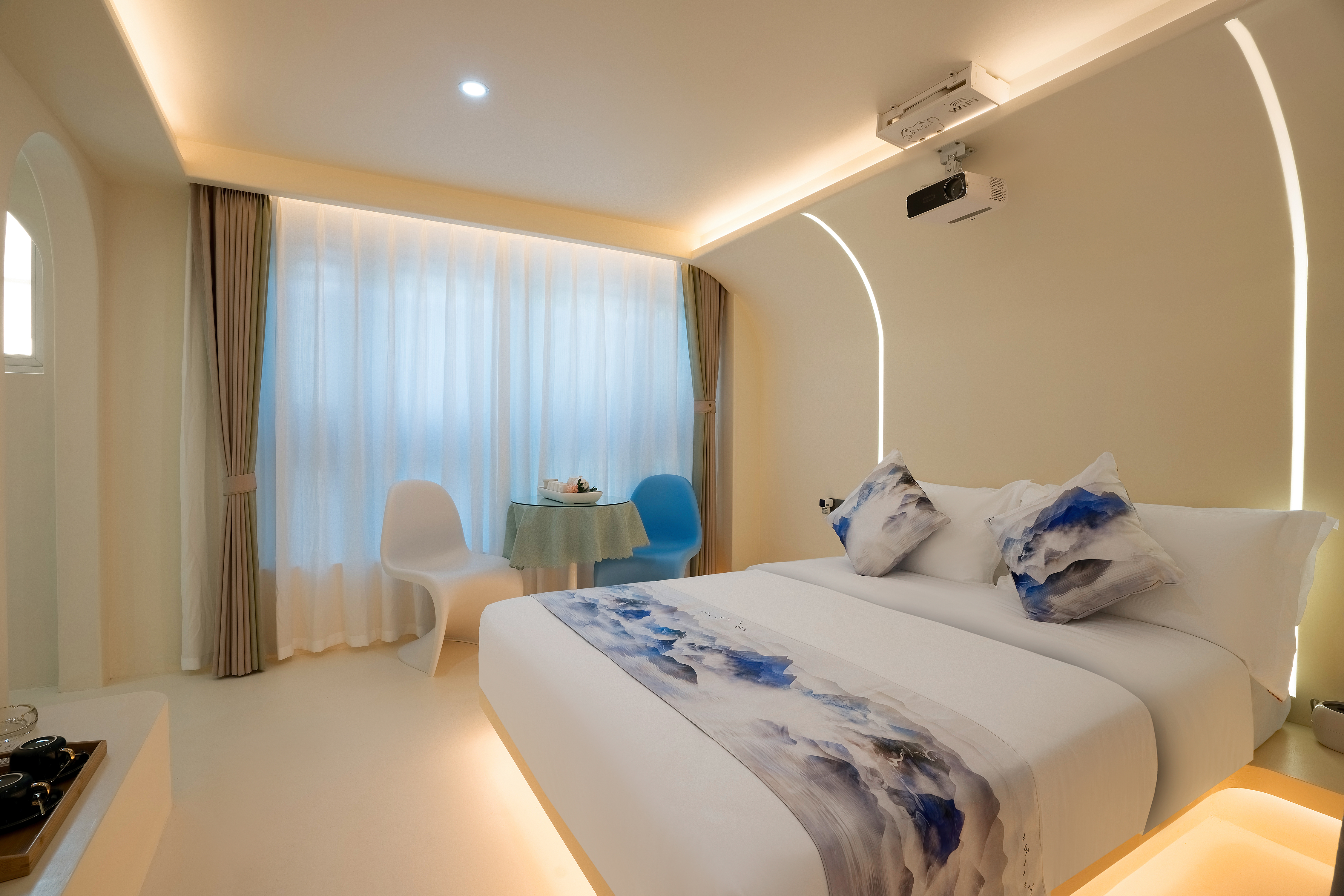 维京时光别墅大床房[100寸1080P投影+智能马桶]