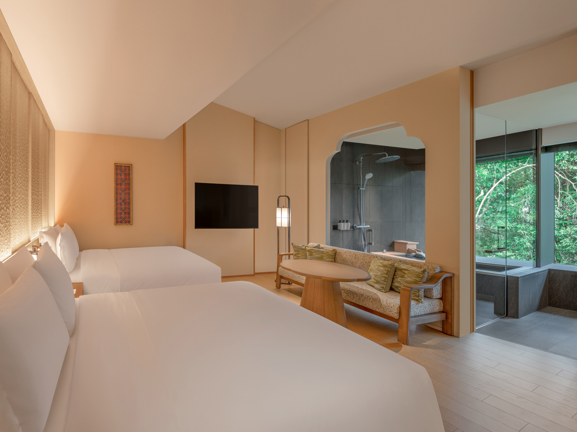 豪華雙床房（帶溫泉浴）