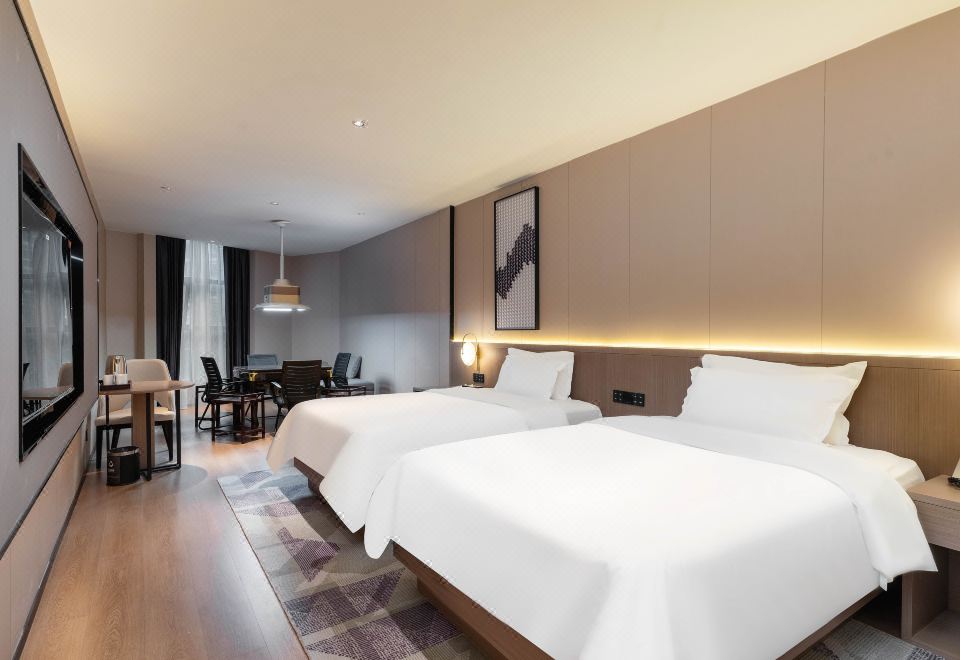 自在雙床房（舒適沙發+慕斯床墊+零壓枕頭+mini吧）