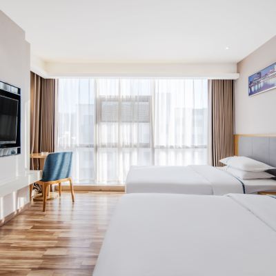 豪華雙床房 城市便捷（蘇州寒山寺濱河路地鐵站店）優惠