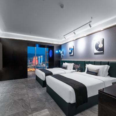 潮流INS江景雙床房 Ting無邊際江景飯店（重慶解放碑雲端之眼店）優惠