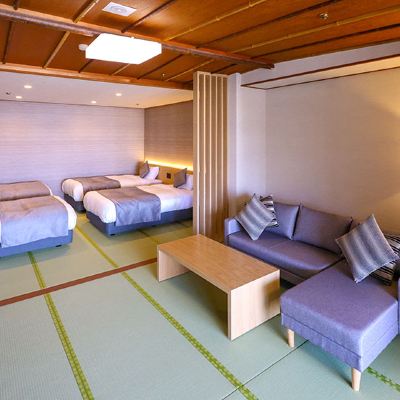 【禁煙】スーペリア和ベッドフォース 6名定員シャワーのみ 大江戸温泉物語　山代温泉　加賀の本陣　山下家 クーポン