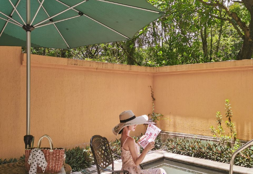 心悦谷亲水别墅双床房-独立庭院-私汤泡池