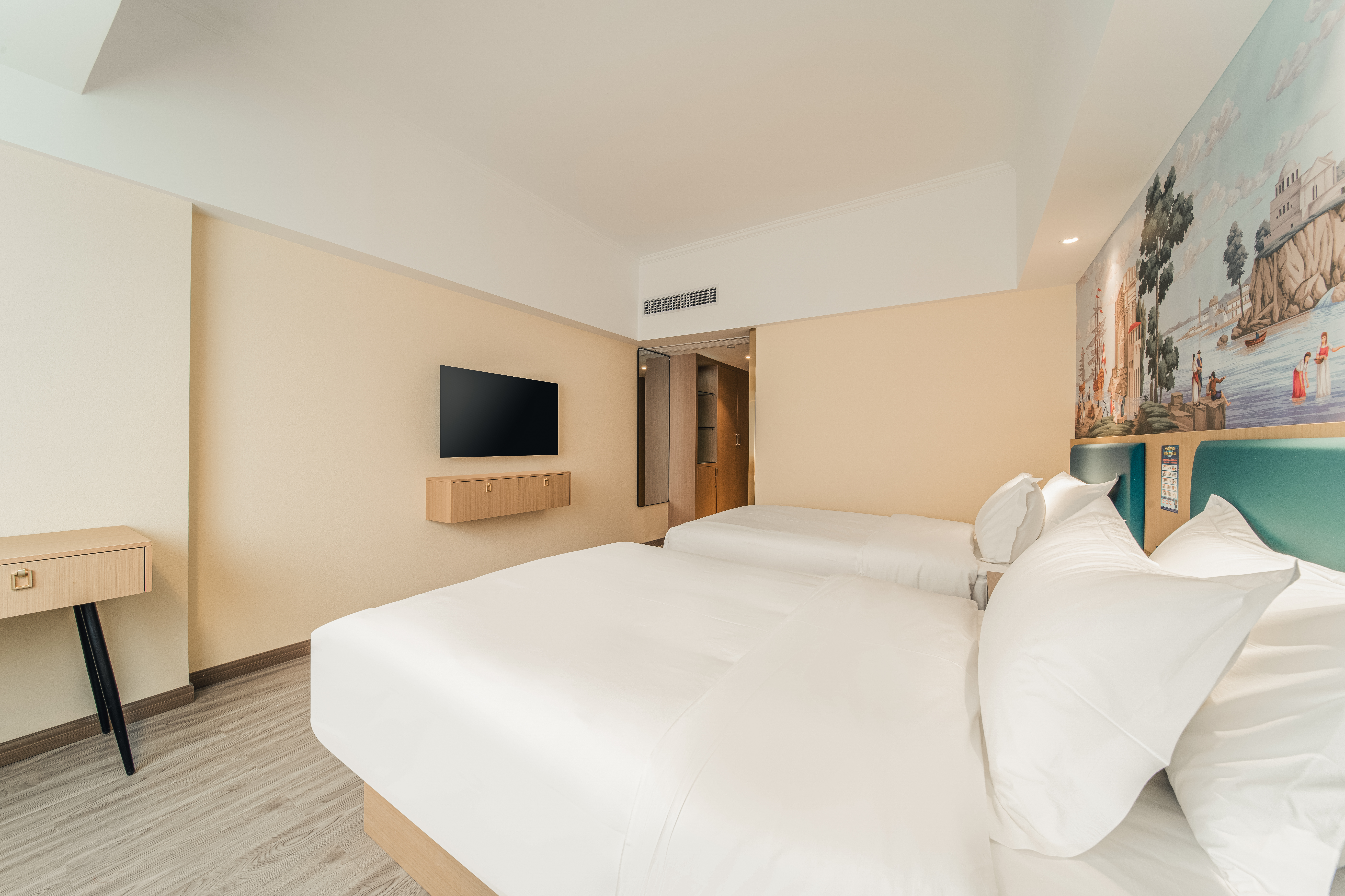 温馨双床房「喜临门高级床垫」