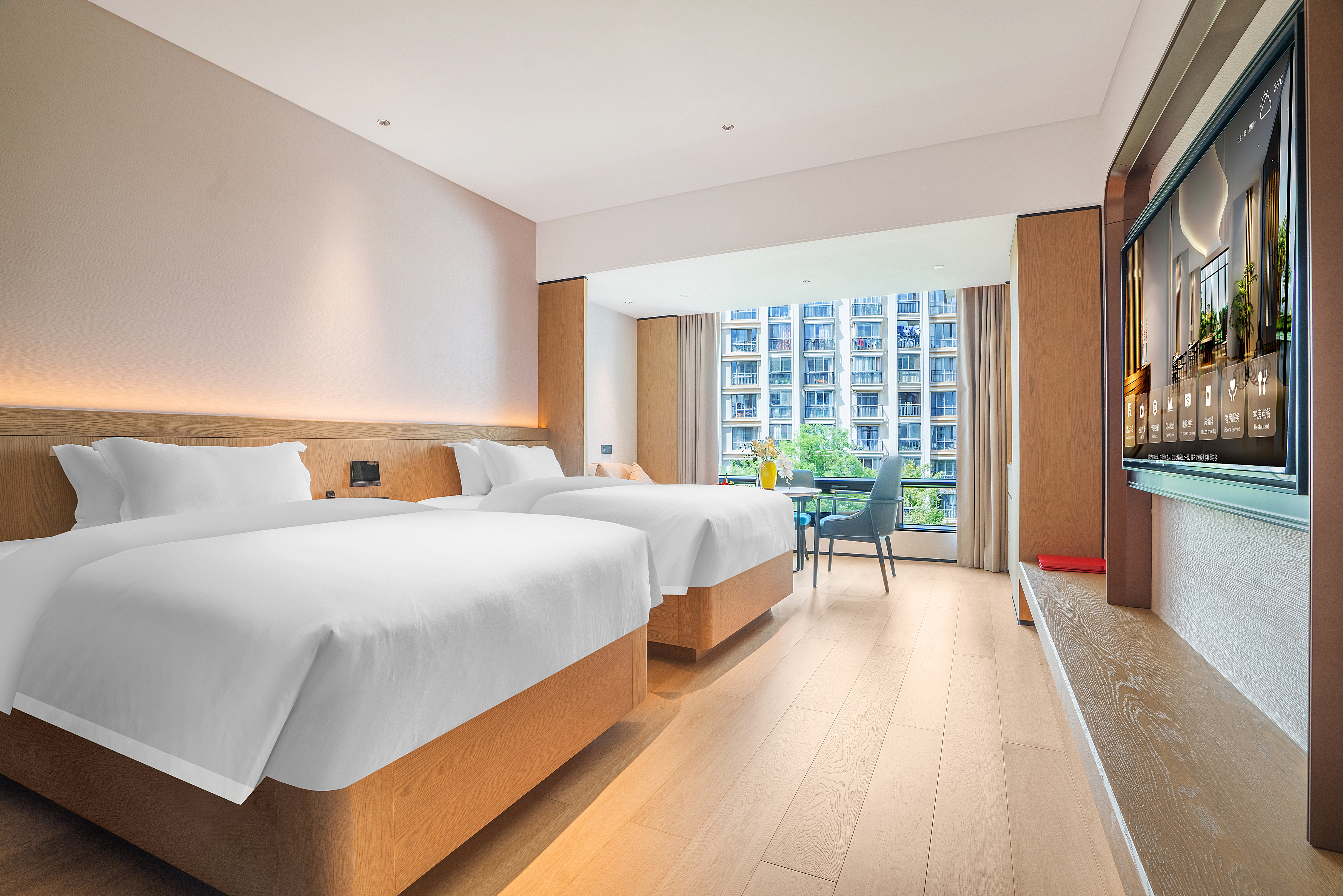 行政园景双床房