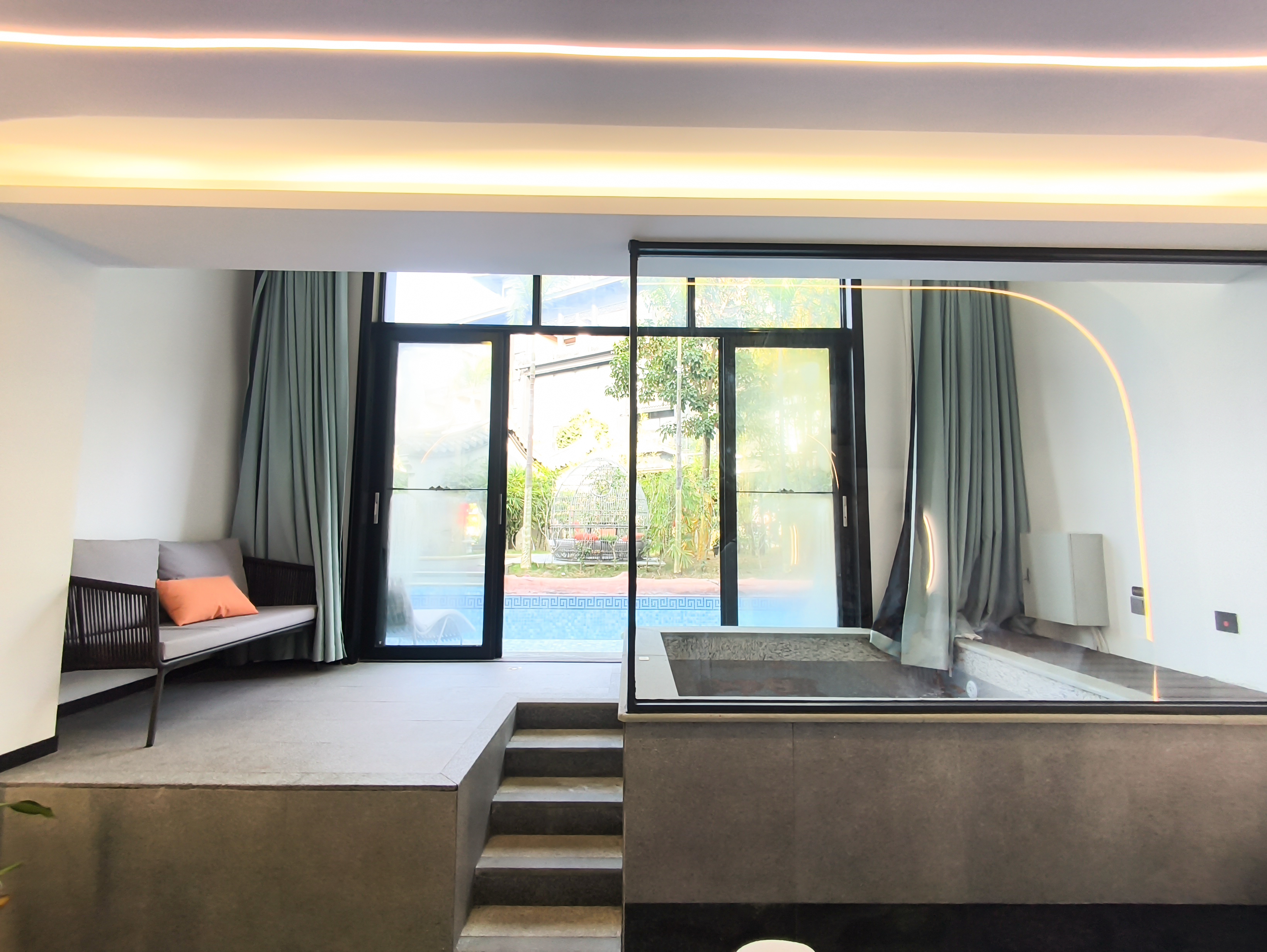 复式亲子直通漂流河房（独立泡池）