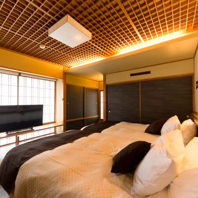 【和モダンプレミアムスイート】84平米＋専用テラス10平米  信楽焼露天風呂 リブマックスリゾート川治 クーポン