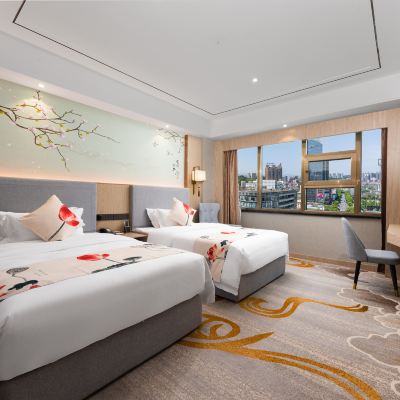 悦居-行政雙床房（全屋智能-靜音地毯-深度睡眠床墊） 十堰萬德國際大酒店優惠