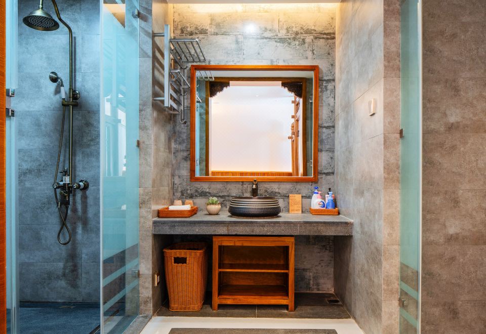 庭院景观双床房