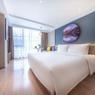 精選大床房（安靜+普蘭特床墊+裸棉床品+小冰箱） 成都高新西區電子科技大學亞朵輕居飯店優惠