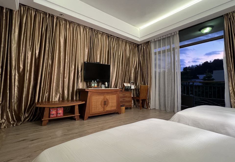 畔山观景双床房-景观阳台-认证水质温泉水