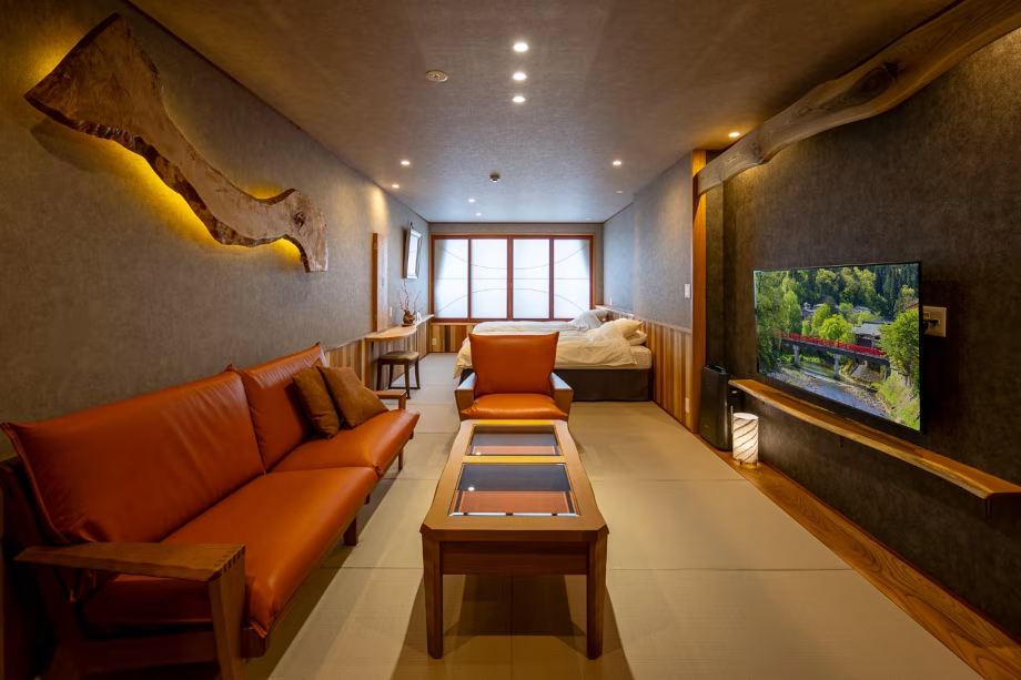 带浴室的日式现代房间