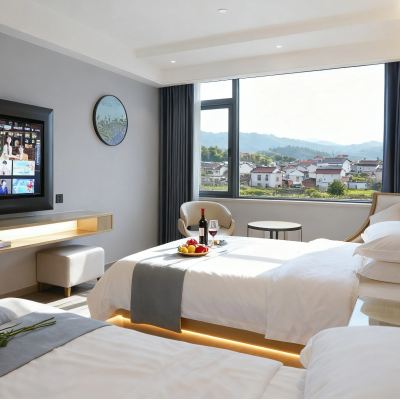 高級雙床房[超大床墊•電動窗簾•採光通透•親膚布草] 柏高飯店（廣州北站花城路地鐵站店）優惠