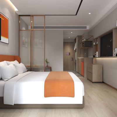 商務智能大床房【茶具套裝+超大落地窗+小度智能客控】 廣州雲佳飯店（廣州白雲國際機場T2航廈店）優惠