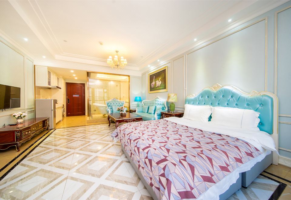 轻奢简约大床房-洗衣机+冰箱+高速吹风机