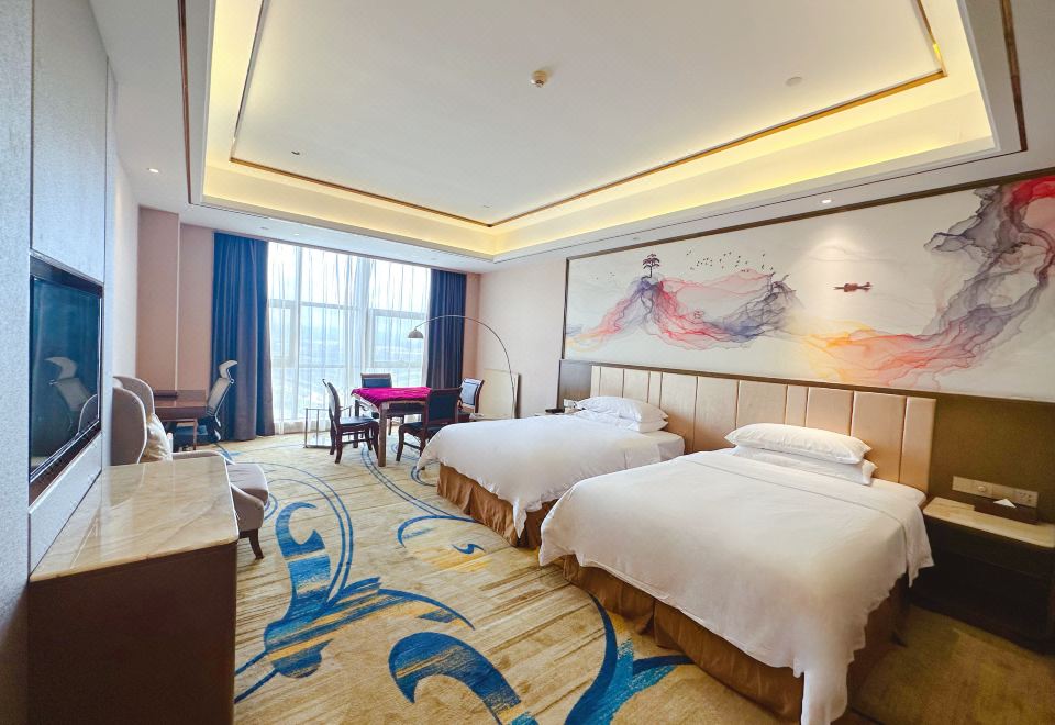 Business Chess&Cards Twin Room (High-Rise Night View Of Yong City + Intelligent Mahjong Table)