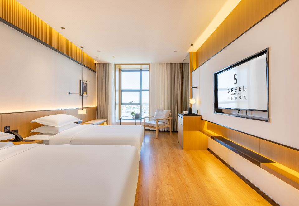 高级城景双床房