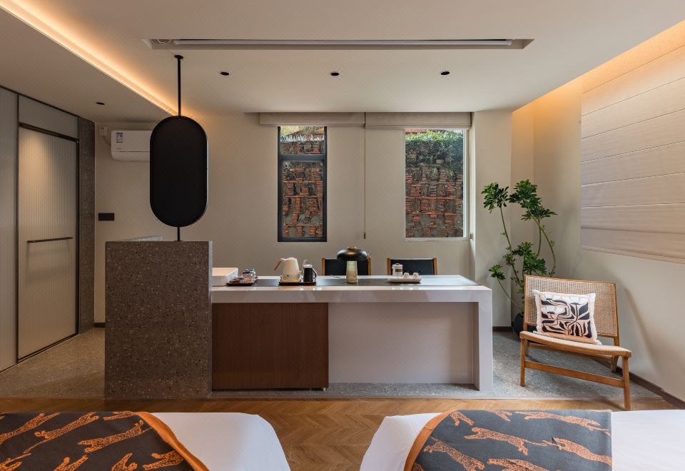 三聖宮·巷遇投影雙床房