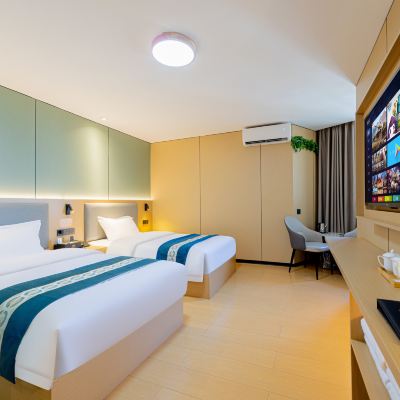 智能-優享雙床房（陽光大窗+智能語音） 賓悅飯店（汕頭小公園中山公園店）優惠