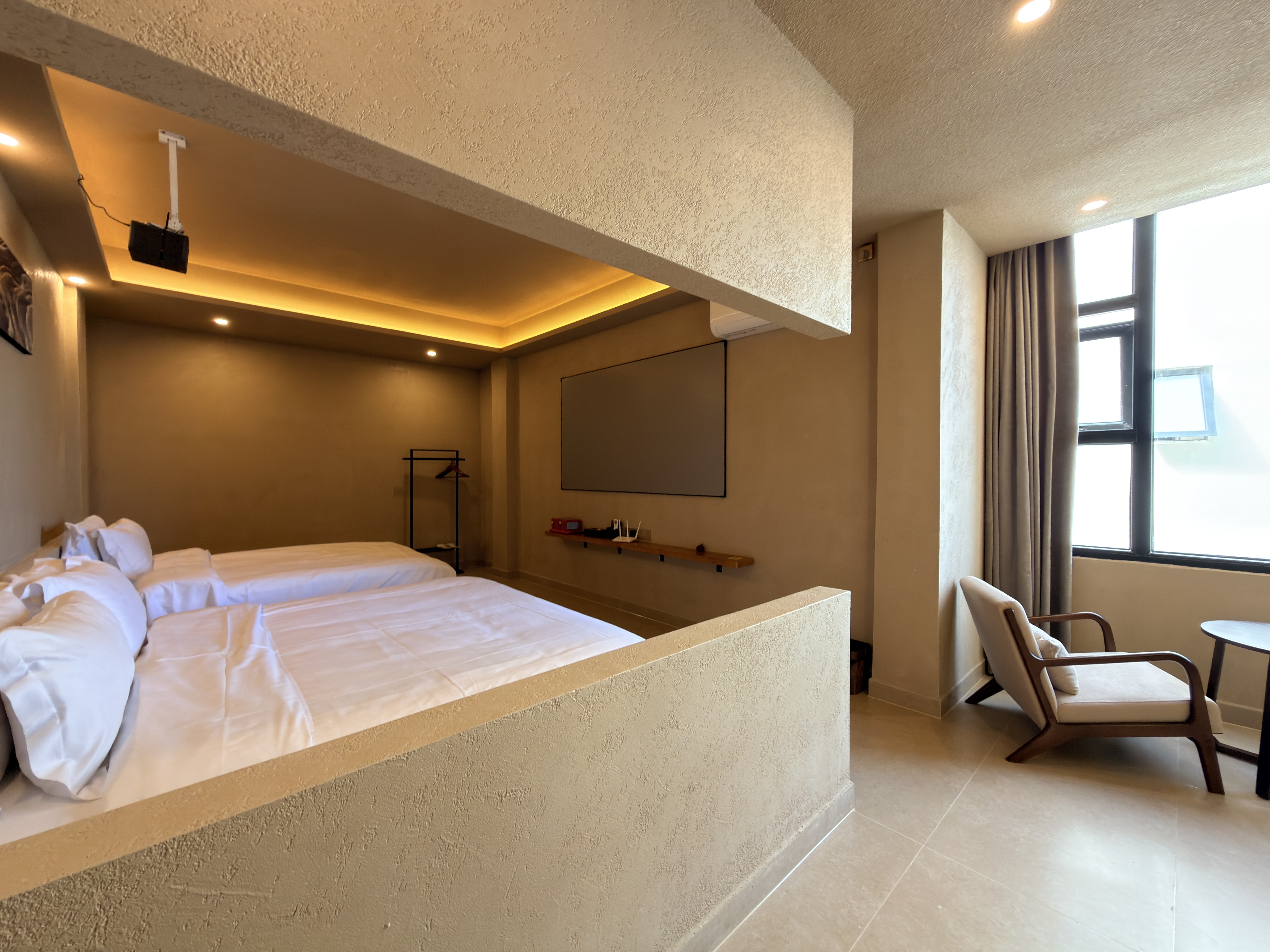 街景 静谧影院双床房