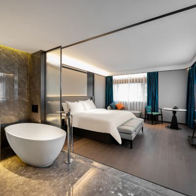 180°零壓全景房（零壓床墊+180°城景） 璞晶唯庭飯店（上海人民廣場新閘路地鐵站店）優惠