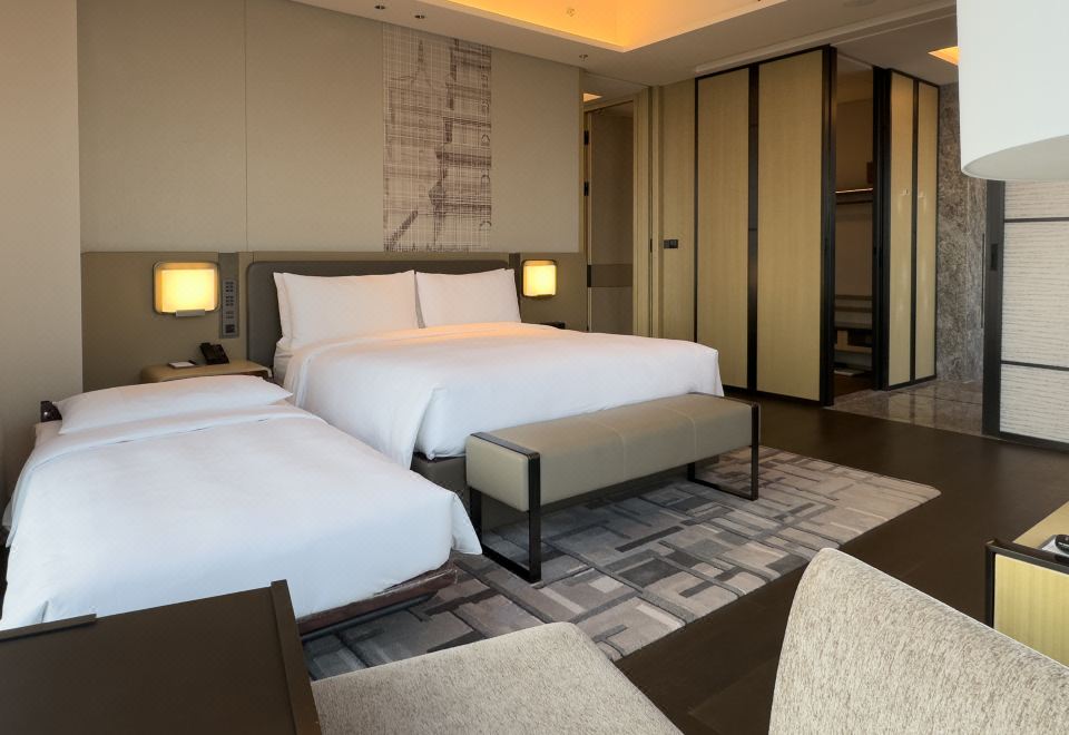 270°一室一厅|城景行政双床套+独立会客厅+戴森吹风机