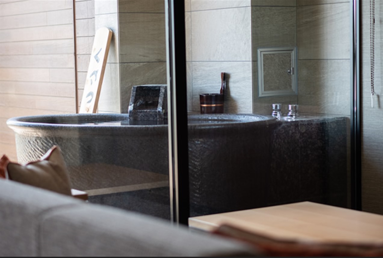 带露天浴池的高级双床房 禁烟