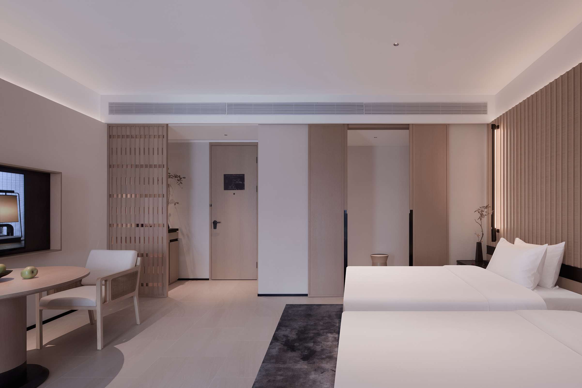 揽月观日阳台双床房-独立观景羣山阳台+梳化床