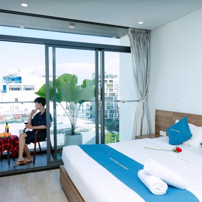 帶陽台的特大床一室公寓 延韋公寓酒店優惠