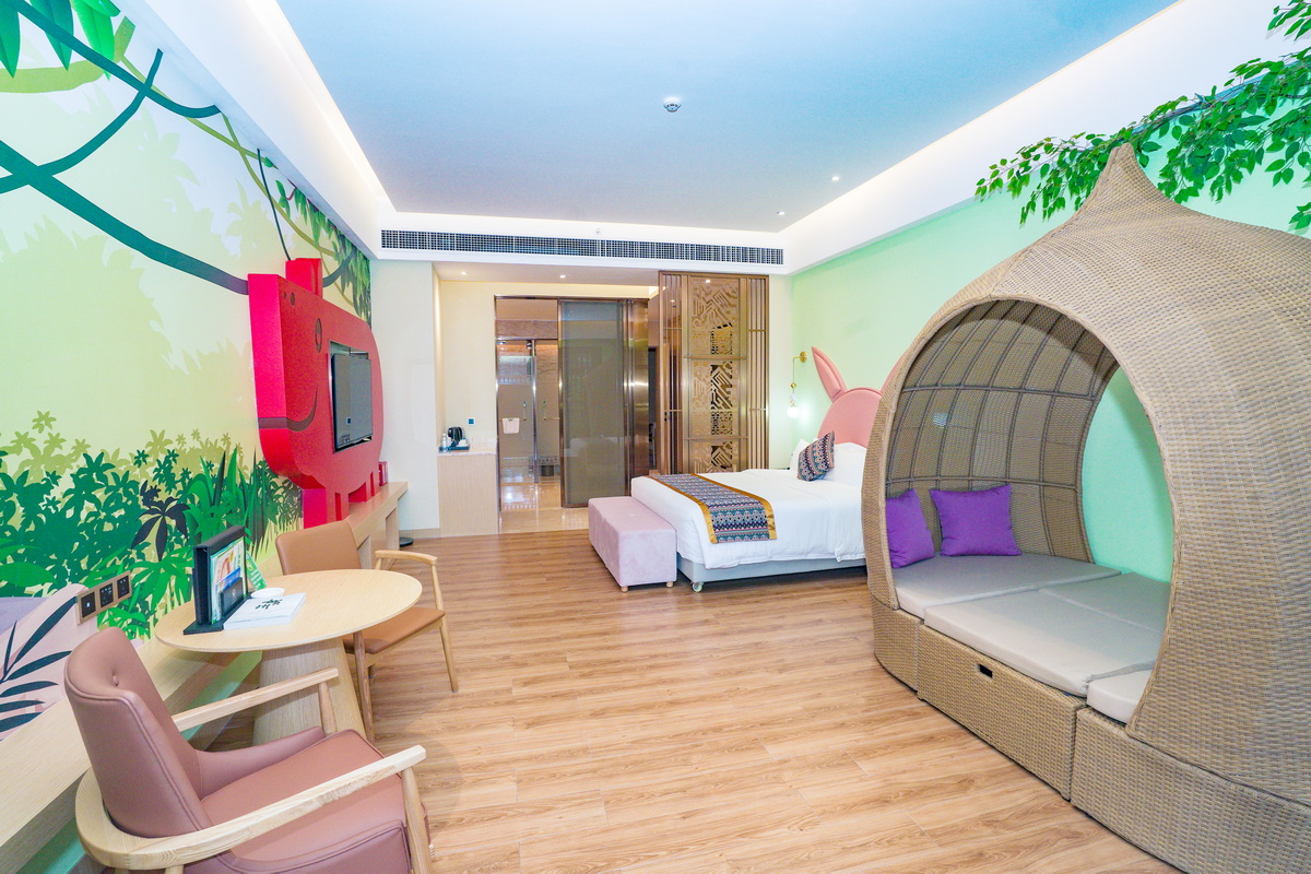 酒店B栋卡通大床房I独立泡池