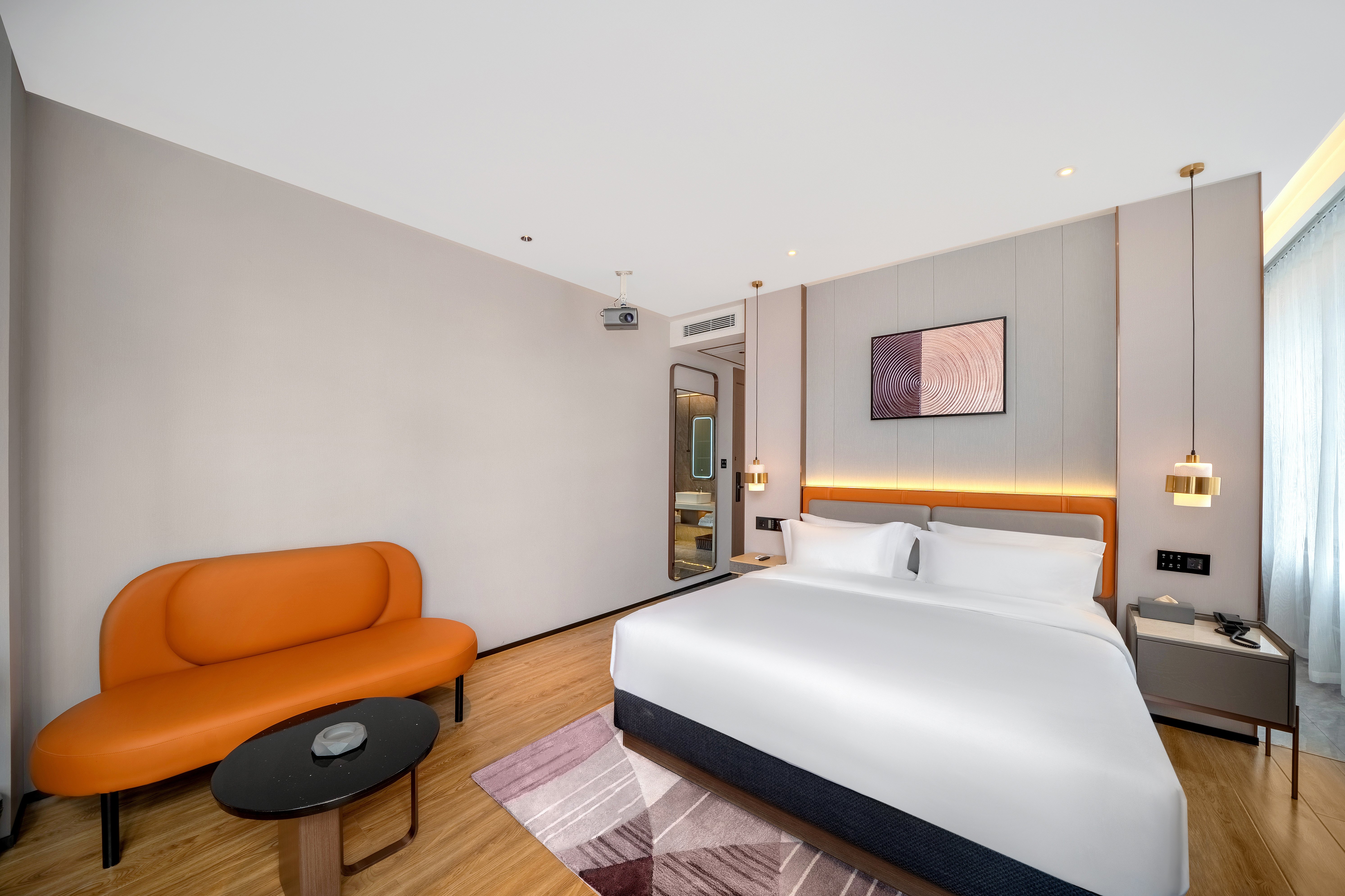 ZMAX Manxi Hotel (Harbin Central Street Sophia Church Store)一张床XL 影音