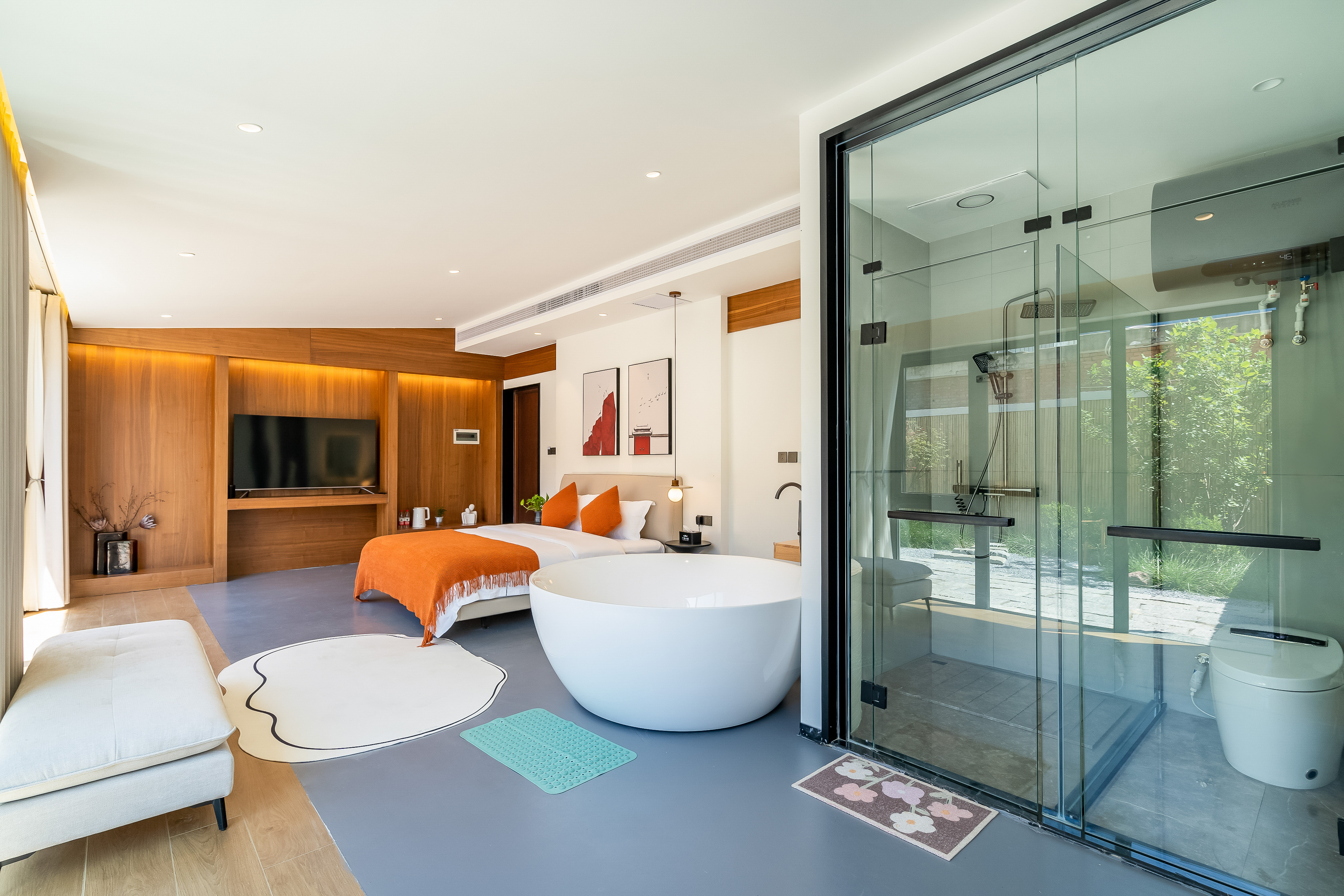 梅簪丨庭院大床房（獨立小院+浴缸+可燒烤+智能客控）