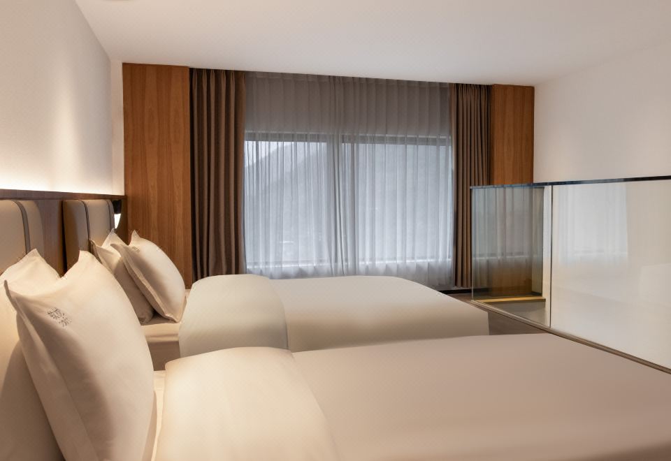 御宿景觀復式陽臺雙床房