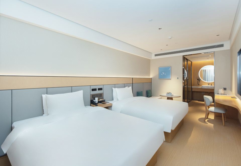 商务双床房【65寸投屏电视+小冰箱】