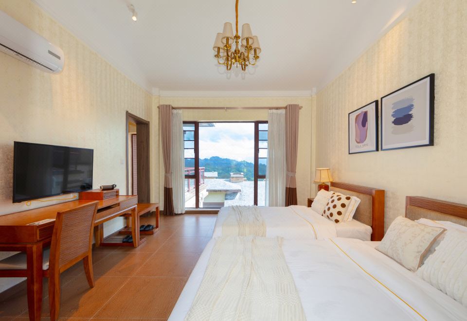 扶風·超豪別墅·家庭3臥房+花園景觀+廚房+實木家俱