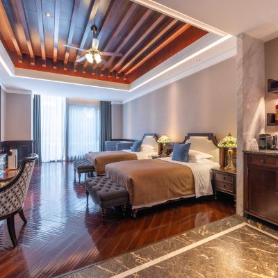 豪華雙床房（懷舊民國風 |超大空間|盡享靜謐睡眠時光） 珠海唐家靜雲公舘優惠