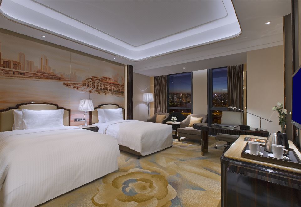 高級豪華雙床房（悅享城景+超大浴缸+深睡床墊）