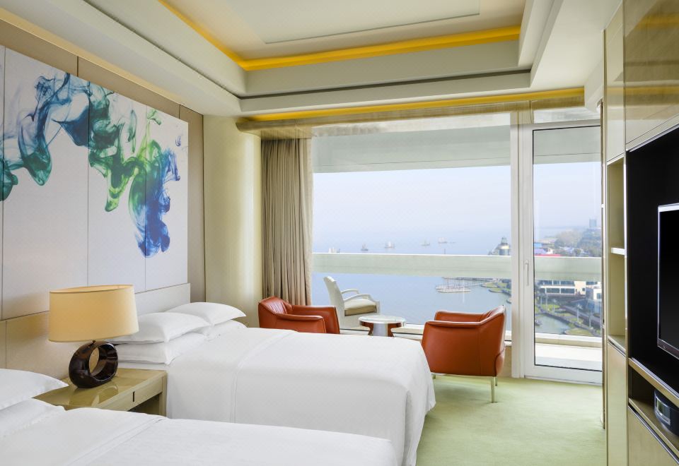 太湖日出·湖景双床房 （俯瞰太湖+观景阳台）