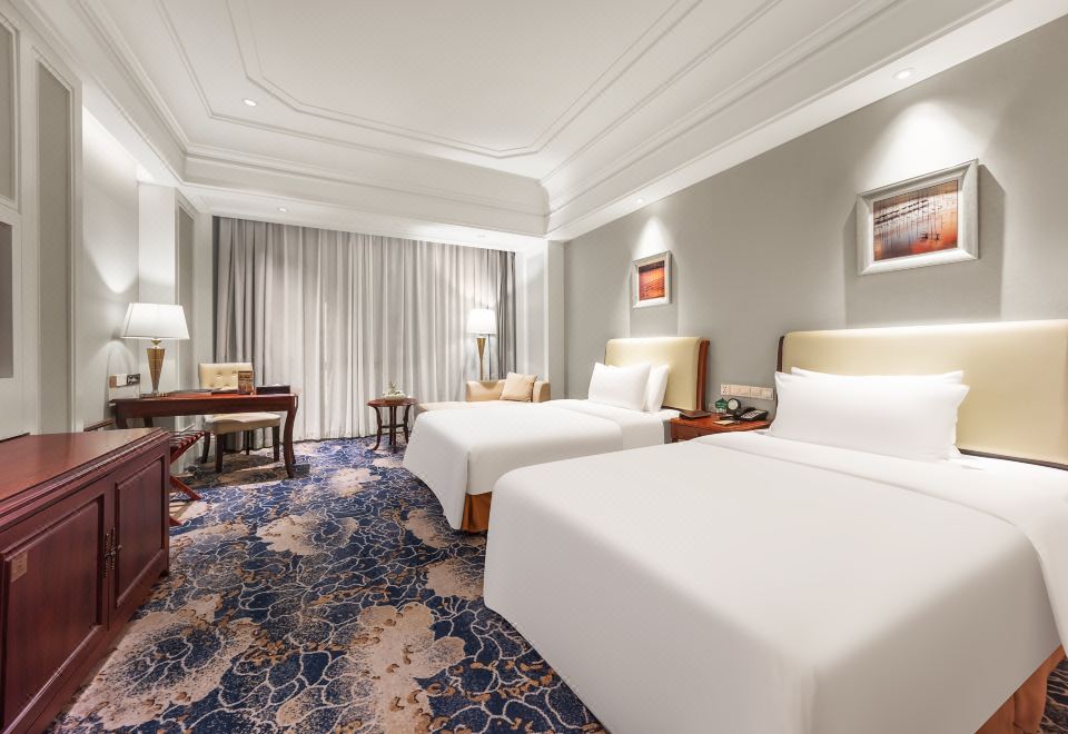 Haiyue Hotel XiapuMingxin Executive Twin Room With Tub, Separate Smart Toilet